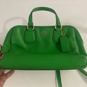 Coach Vibrant Green Satchel